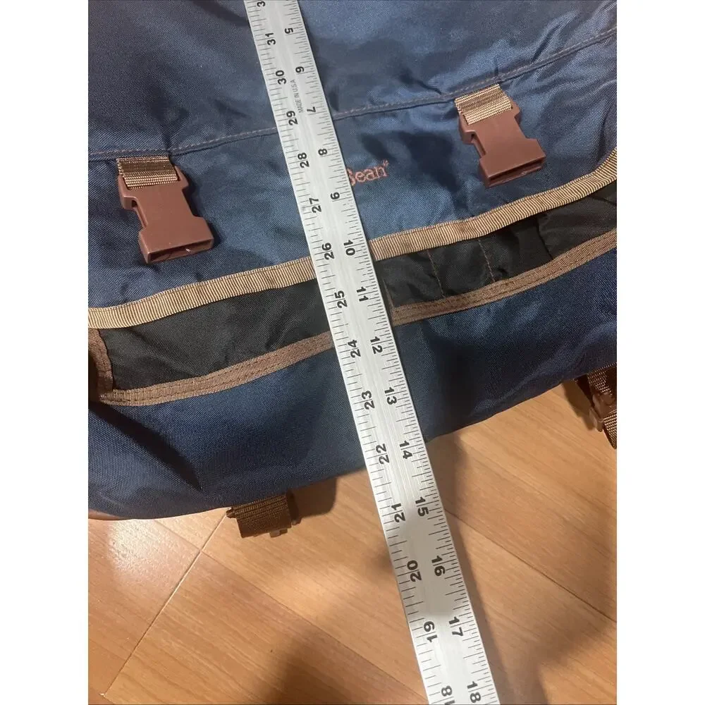 L.L. Bean #895 Campus Haver Sack Mens Messenger Bag Blue/Brown